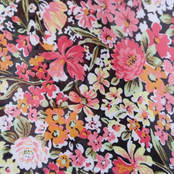 Lane Bryant Womens Kimono One Size Pink Orange Floral Coverup Vacation Feminine - Picture 5 of 7